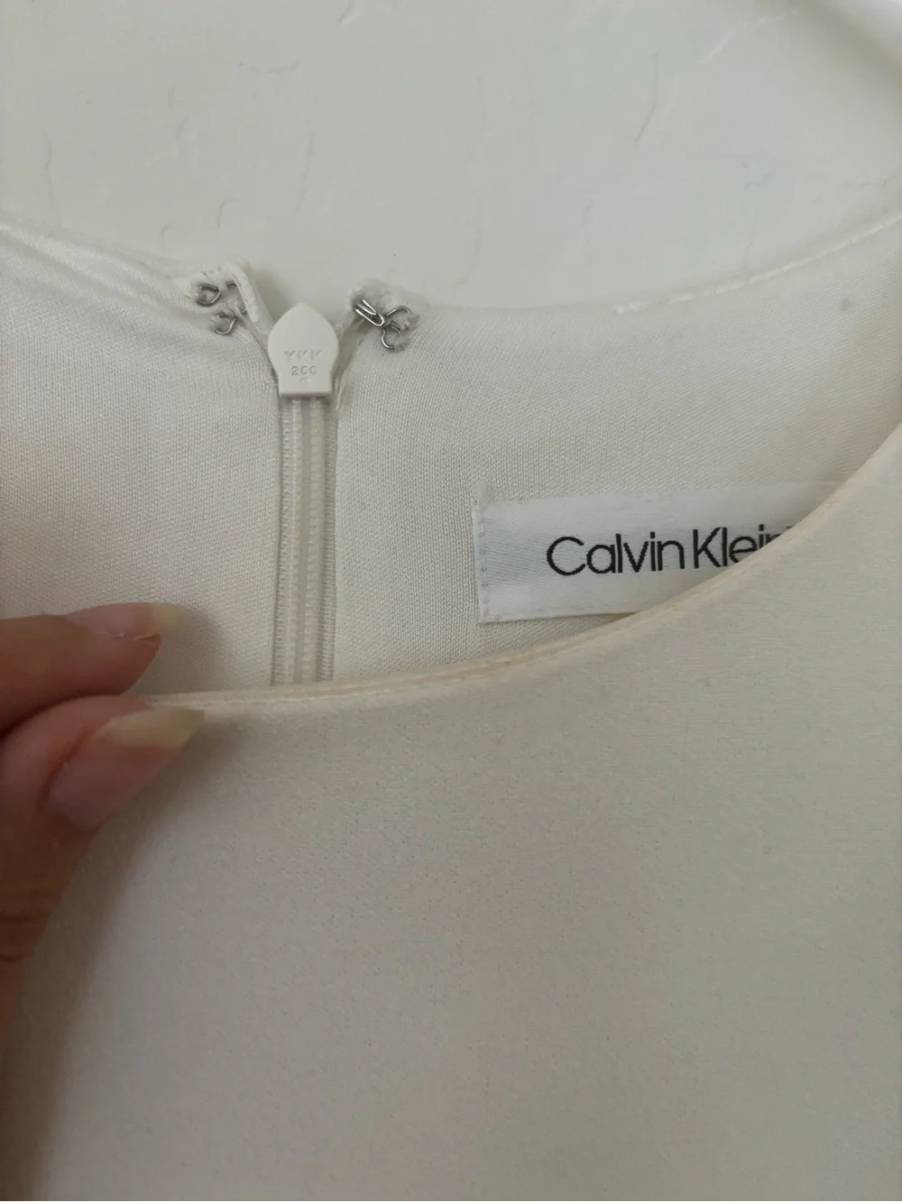 Calvin Klein White Fit & Flare Dress Size 2 - Picture 7 of 7